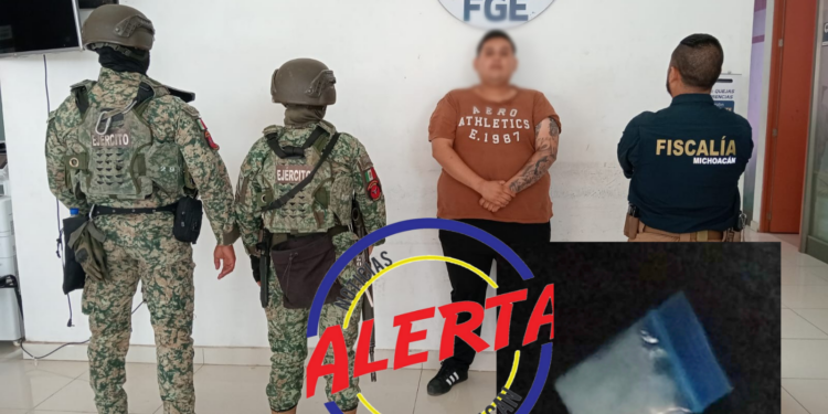 Detienen presunto distribuidor de droga en la Col. El Porvenir de Zamora
