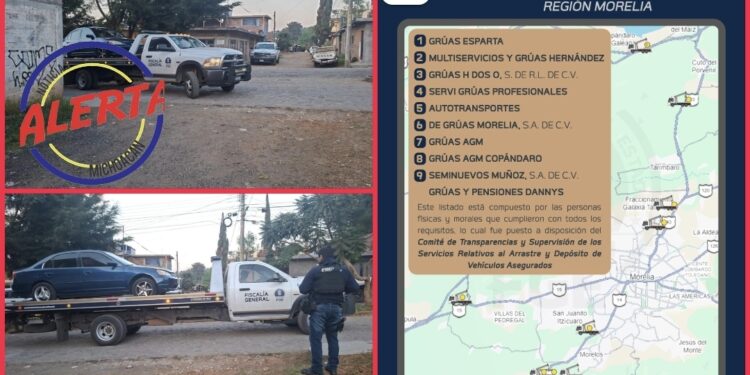 FGE publica padrón oficial de grúas autorizadas para dar certeza y evitar abusos en el arrastre y resguardo vehicular