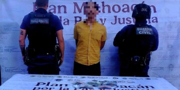 Detiene GC a presunto asaltante de comercios en Jacona; le aseguran más de 53 mil pesos