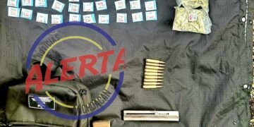 Aseguran arma, cartuchos y droga durante operativo en el Fracc. Altamira de Zamora